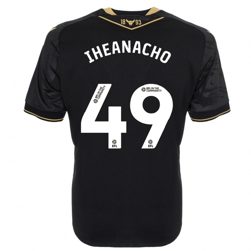 Danxen Mulher Camisola Josh Iheanacho #49 Preto Dourado Alternativa 2025/26 Camisa