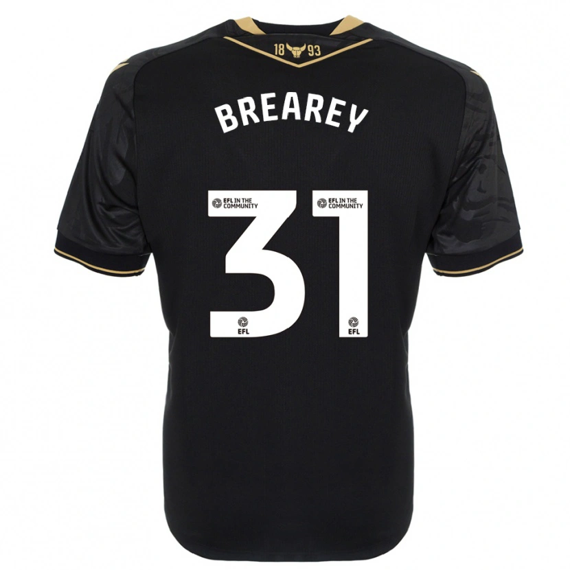 Danxen Mulher Camisola Eddie Brearey #31 Preto Dourado Alternativa 2025/26 Camisa
