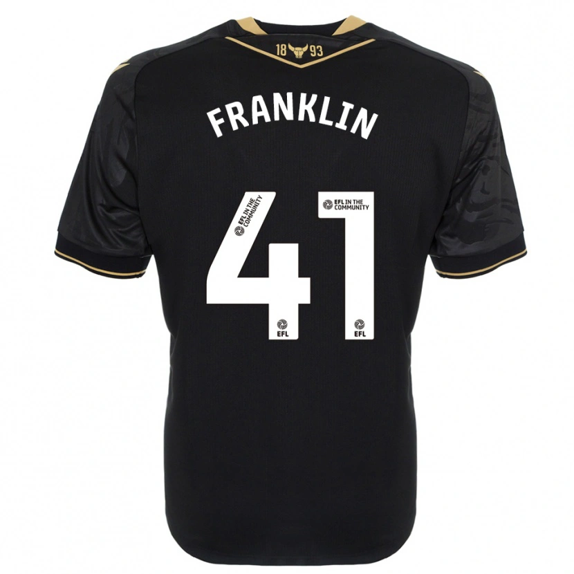 Danxen Mulher Camisola George Franklin #41 Preto Dourado Alternativa 2025/26 Camisa