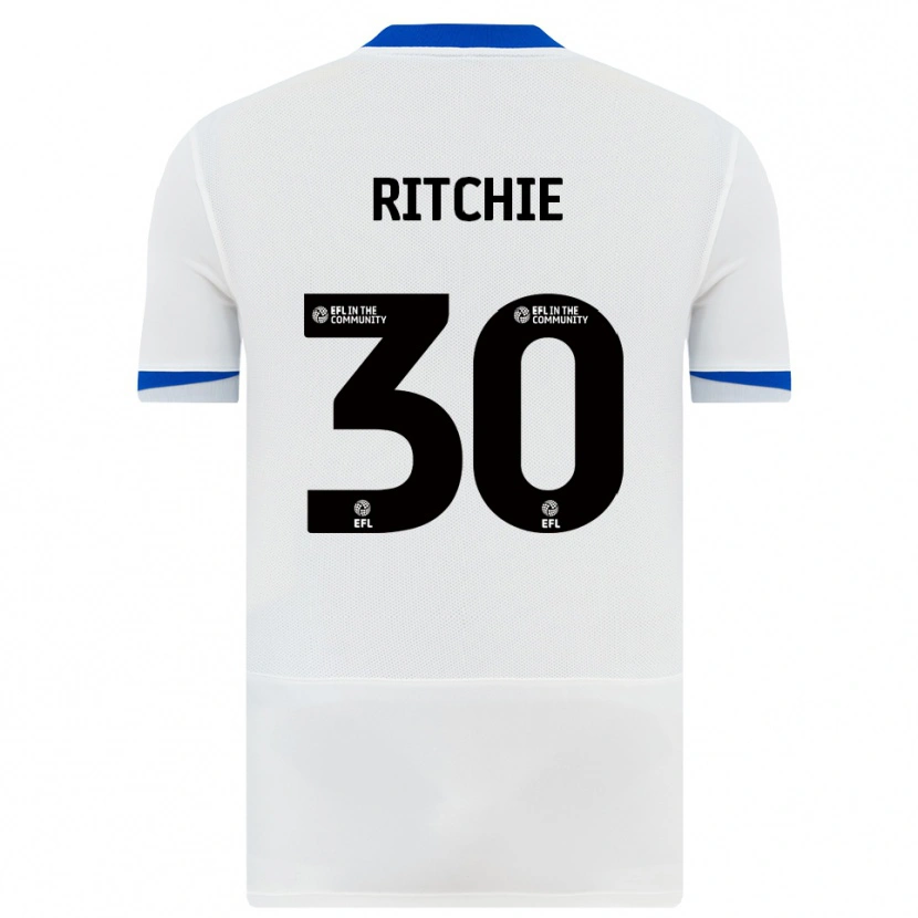 Danxen Mulher Camisola Matt Ritchie #30 Branco Preto Alternativa 2025/26 Camisa