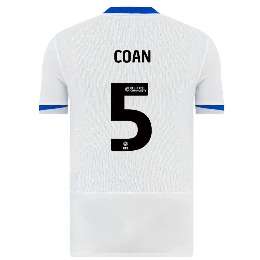 Danxen Mulher Camisola Hannah Coan #5 Branco Preto Alternativa 2025/26 Camisa