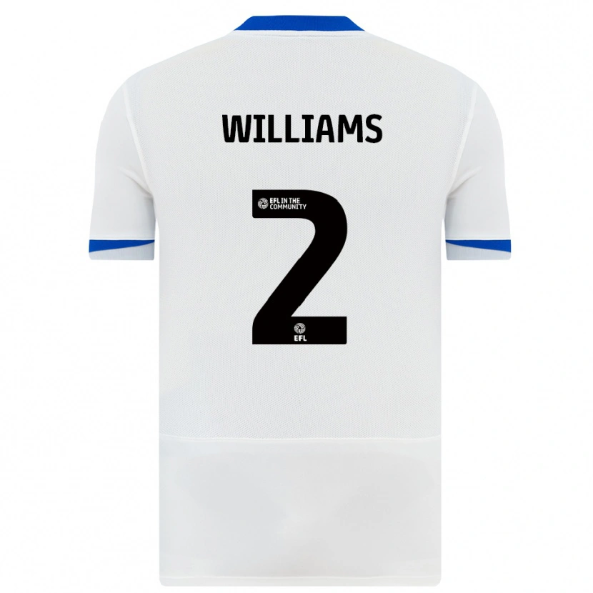 Danxen Mulher Camisola Jordan Williams #2 Branco Preto Alternativa 2025/26 Camisa