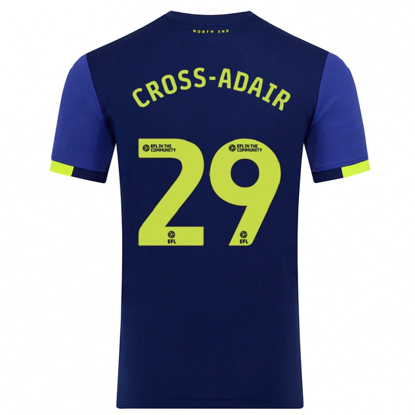 Danxen Mulher Camisola Finlay Cross-Adair #29 Azul Marinho Amarelo Alternativa 2025/26 Camisa