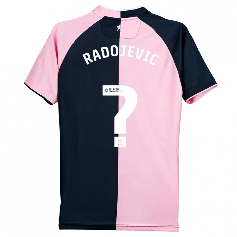 Danxen Mulher Camisola Luka Radojevic #0 Rosa Preto Alternativa 2025/26 Camisa