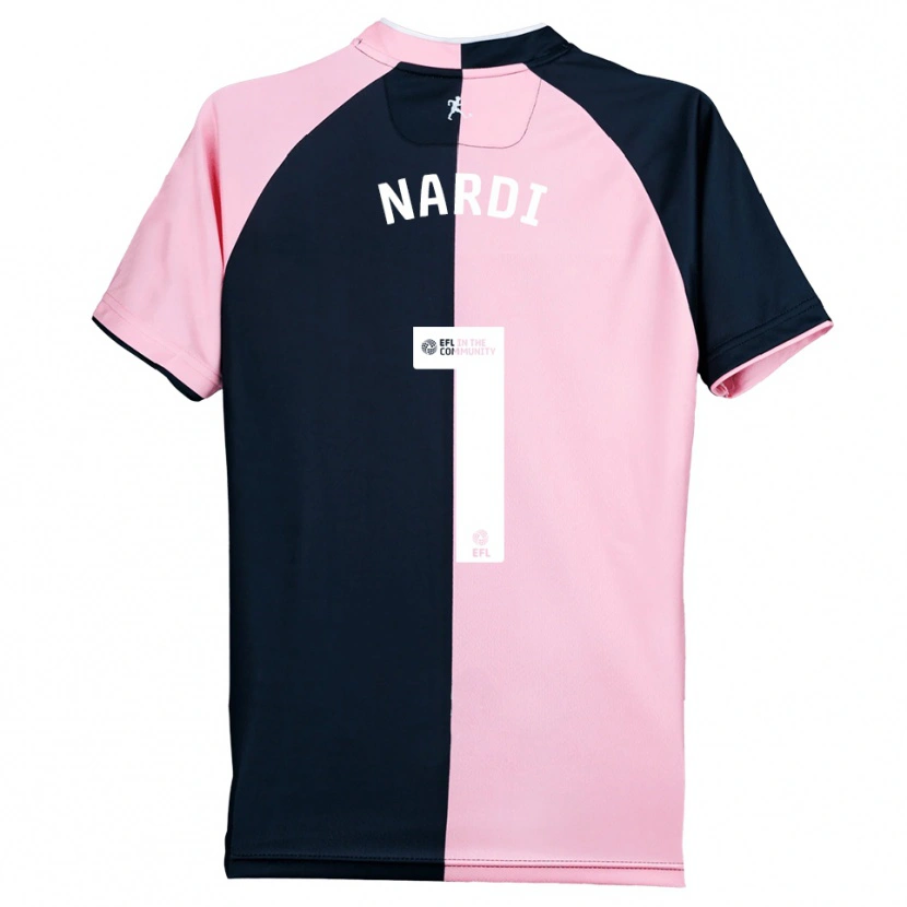 Danxen Mulher Camisola Paul Nardi #1 Rosa Preto Alternativa 2025/26 Camisa
