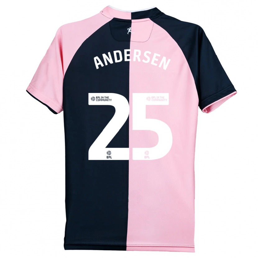 Danxen Mulher Camisola Lucas Andersen #25 Rosa Preto Alternativa 2025/26 Camisa