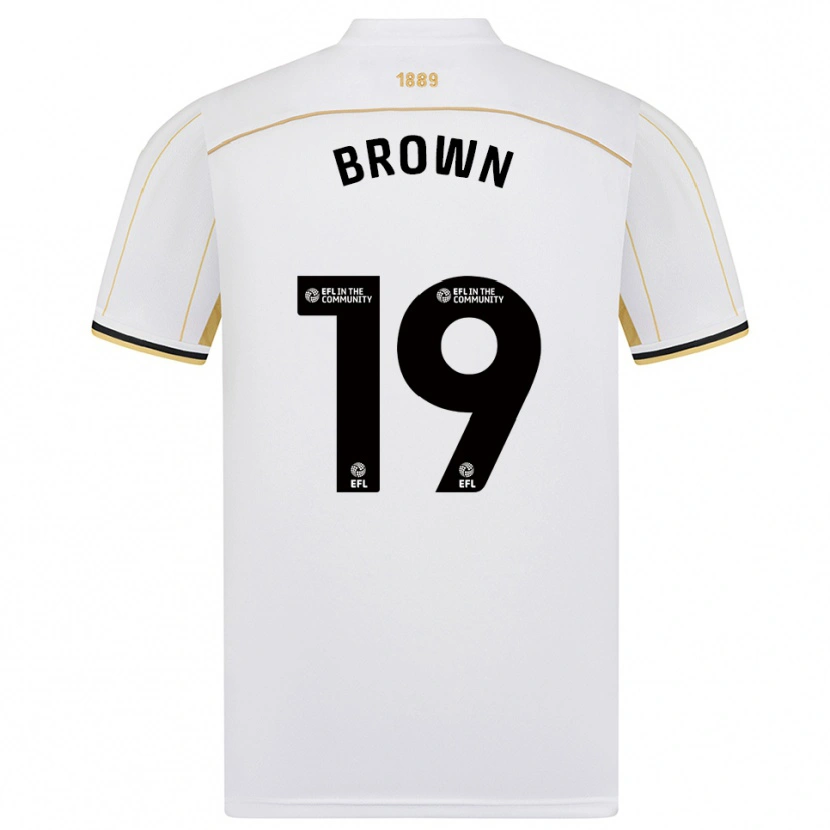 Danxen Mulher Camisola Alanta Brown #19 Branco Dourado Alternativa 2025/26 Camisa