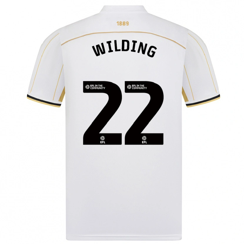 Danxen Mulher Camisola Annie Wilding #22 Branco Dourado Alternativa 2025/26 Camisa