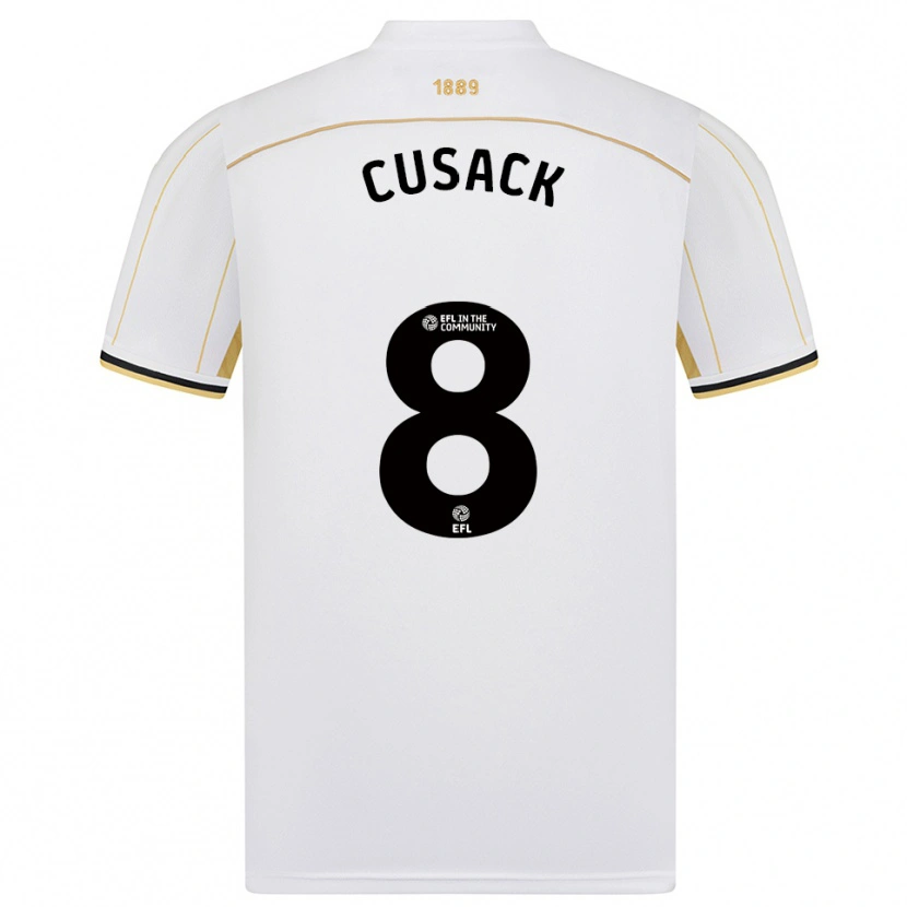 Danxen Mulher Camisola Maddy Cusack † #8 Branco Dourado Alternativa 2025/26 Camisa