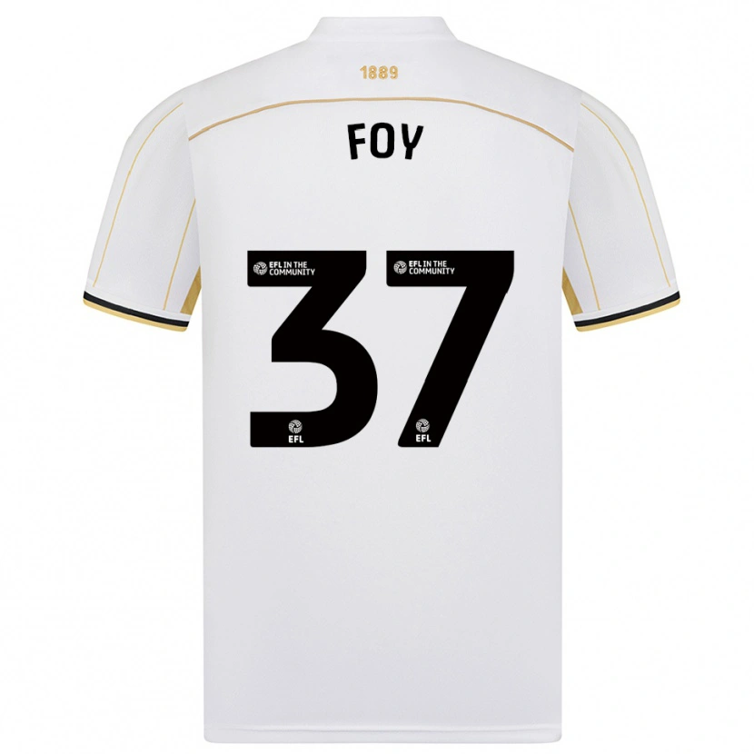 Danxen Mulher Camisola Grace Foy #37 Branco Dourado Alternativa 2025/26 Camisa