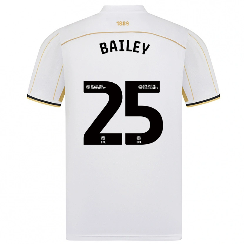 Danxen Mulher Camisola Jade Bailey #25 Branco Dourado Alternativa 2025/26 Camisa