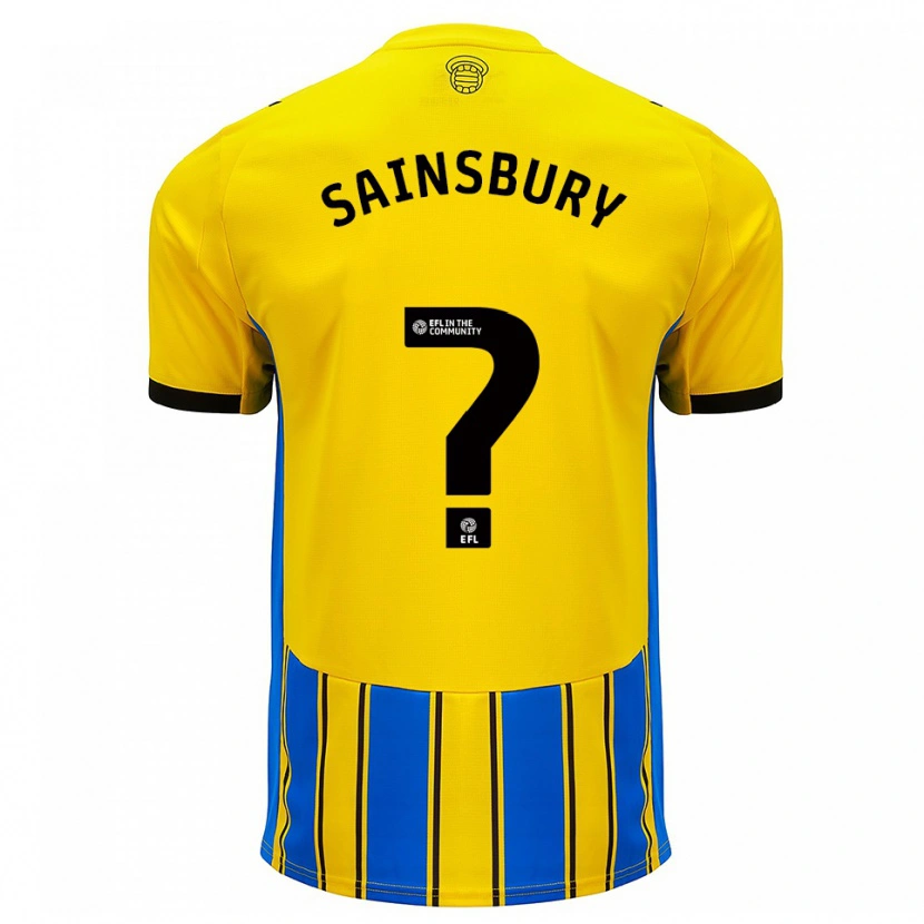 Danxen Mulher Camisola Fabio Sainsbury #0 Azul Amarelo Alternativa 2025/26 Camisa
