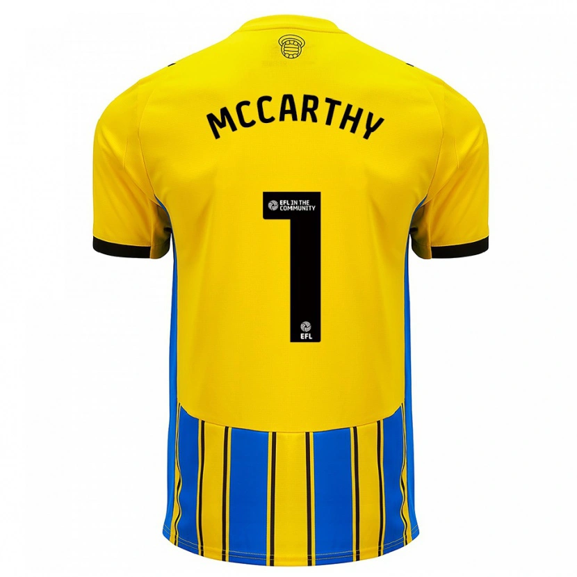 Danxen Mulher Camisola Alex Mccarthy #1 Azul Amarelo Alternativa 2025/26 Camisa