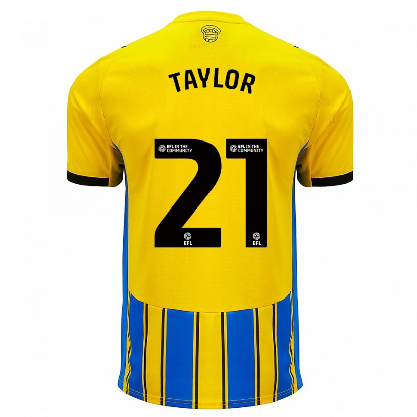 Danxen Mulher Camisola Charlie Taylor #21 Azul Amarelo Alternativa 2025/26 Camisa