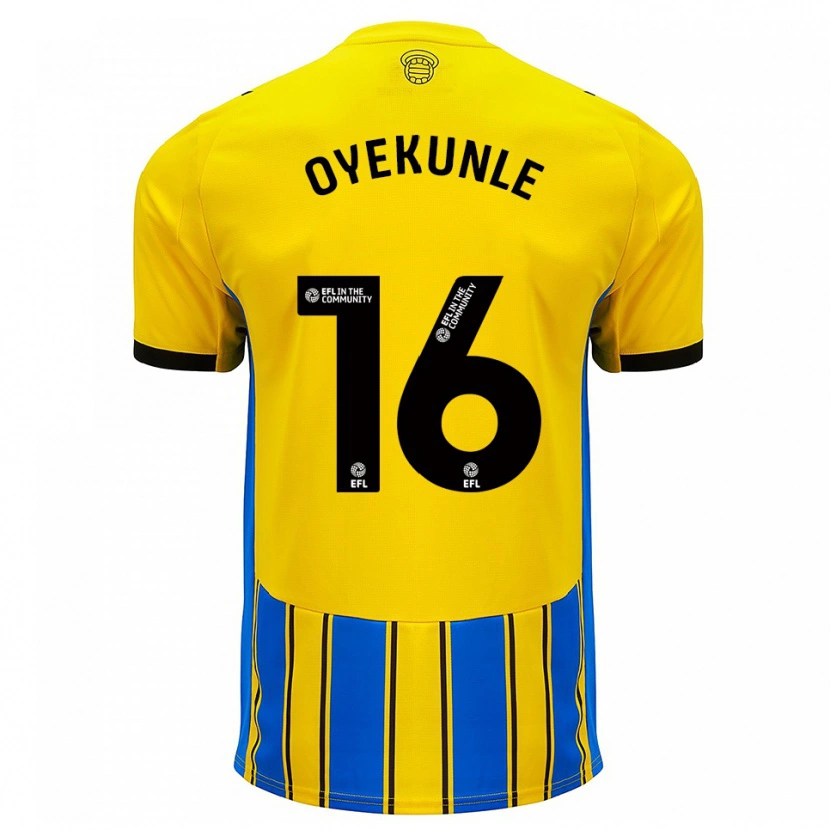 Danxen Mulher Camisola Nicholas Oyekunle #16 Azul Amarelo Alternativa 2025/26 Camisa