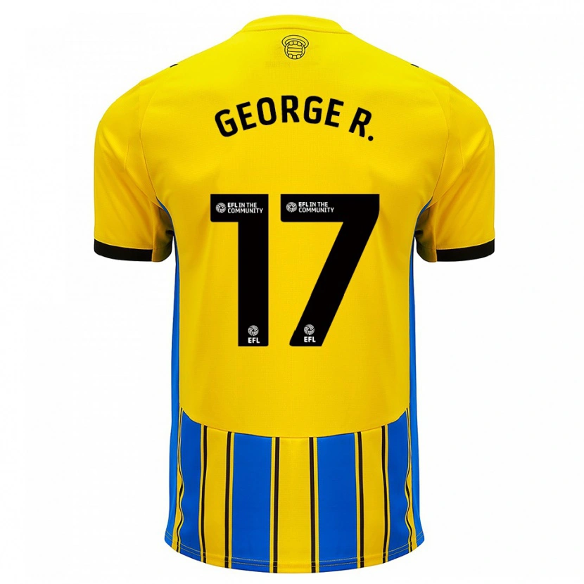 Danxen Mulher Camisola George Robinson #17 Azul Amarelo Alternativa 2025/26 Camisa