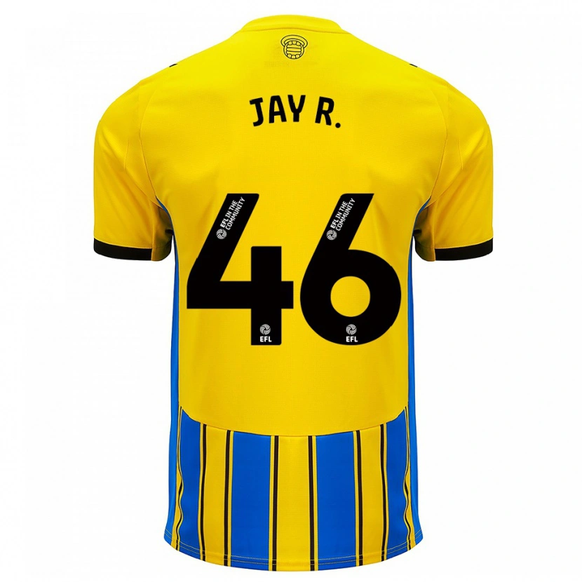 Danxen Mulher Camisola Jay Robinson #46 Azul Amarelo Alternativa 2025/26 Camisa