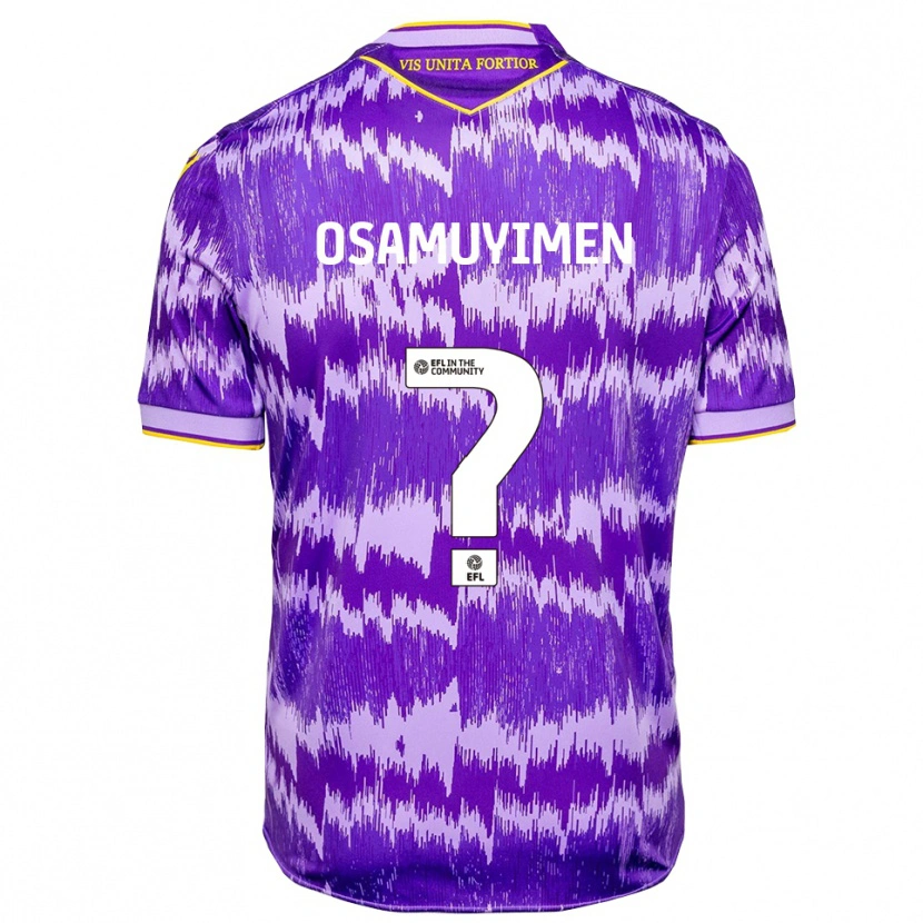 Danxen Mulher Camisola David Osamuyimen #0 Roxo Amarelo Alternativa 2025/26 Camisa