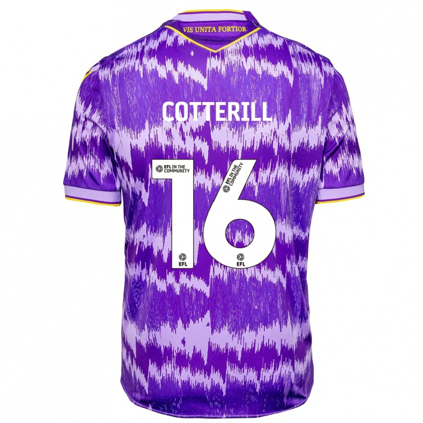 Danxen Mulher Camisola Alex Cotterill #16 Roxo Amarelo Alternativa 2025/26 Camisa