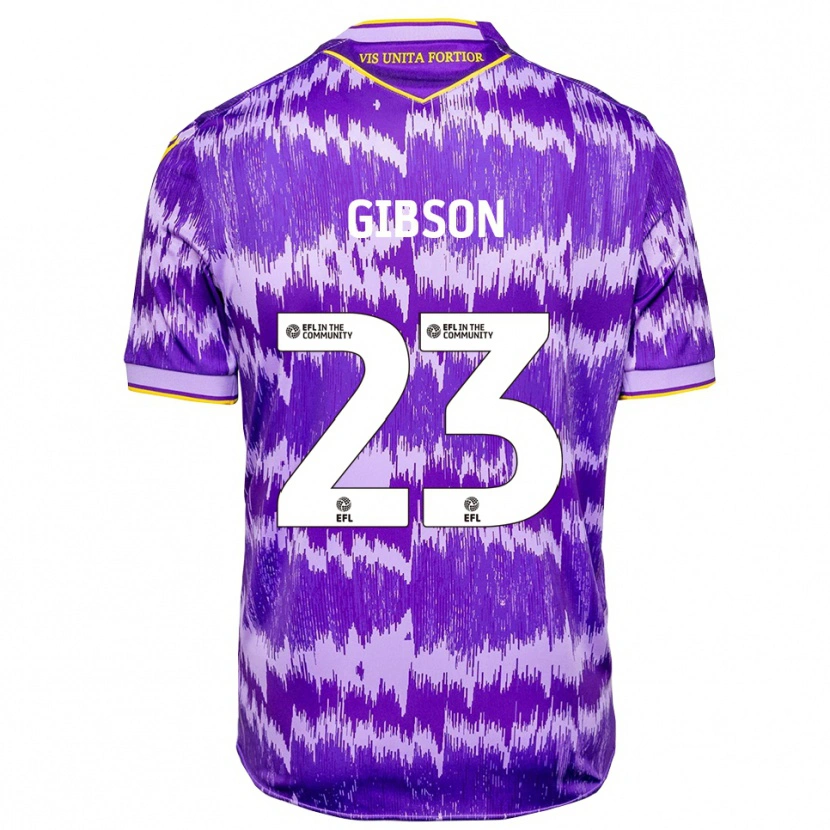Danxen Mulher Camisola Ben Gibson #23 Roxo Amarelo Alternativa 2025/26 Camisa