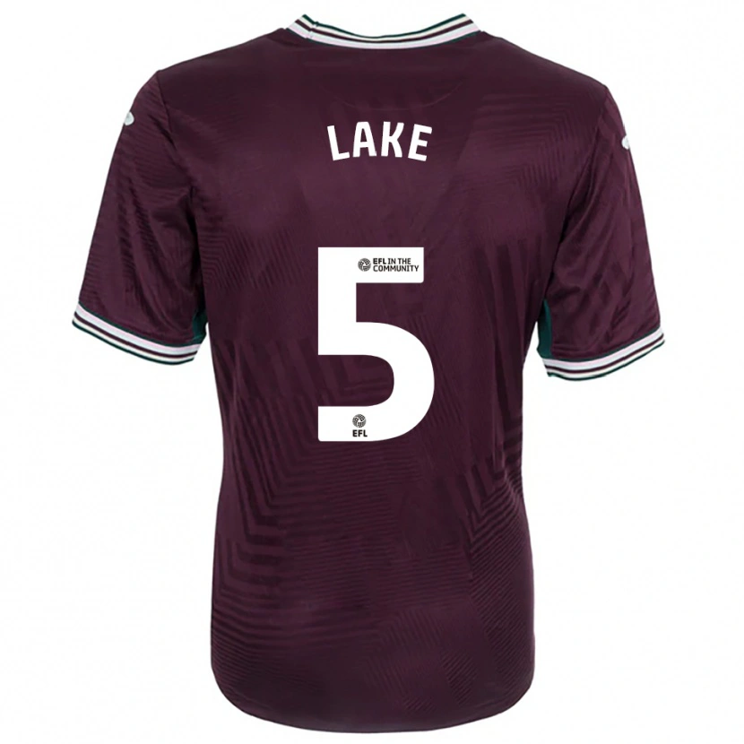 Danxen Mulher Camisola Ellie Lake #5 Ferrugem Vermelho Branco Alternativa 2025/26 Camisa