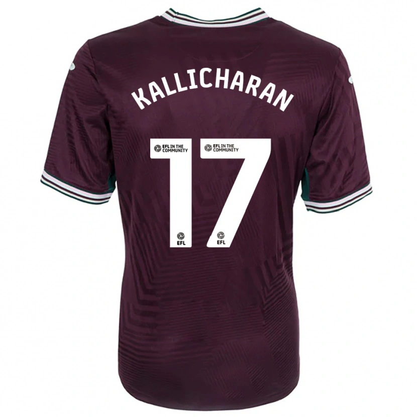 Danxen Mulher Camisola Josiah Kallicharan #17 Ferrugem Vermelho Branco Alternativa 2025/26 Camisa