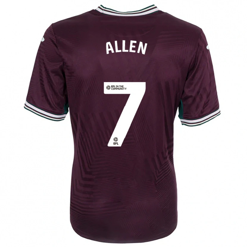 Danxen Mulher Camisola Joe Allen #7 Ferrugem Vermelho Branco Alternativa 2025/26 Camisa