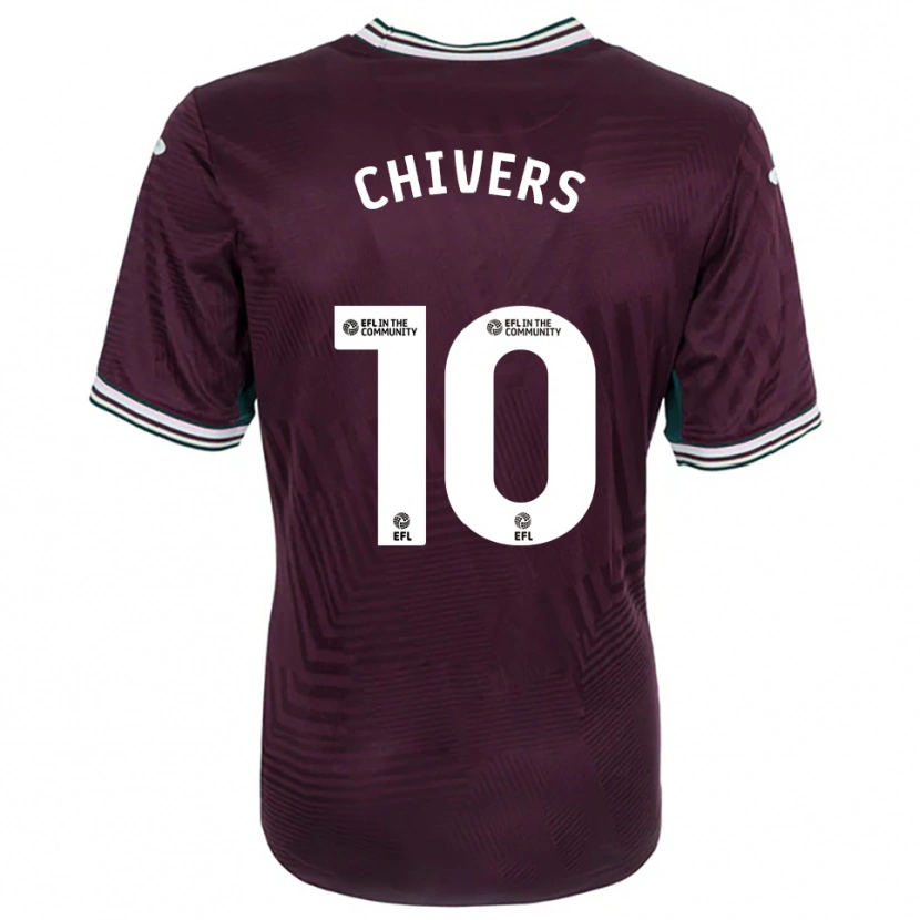 Danxen Mulher Camisola Chloe Chivers #10 Ferrugem Vermelho Branco Alternativa 2025/26 Camisa