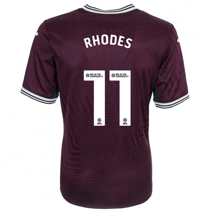 Danxen Mulher Camisola Kai Rhodes #11 Ferrugem Vermelho Branco Alternativa 2025/26 Camisa