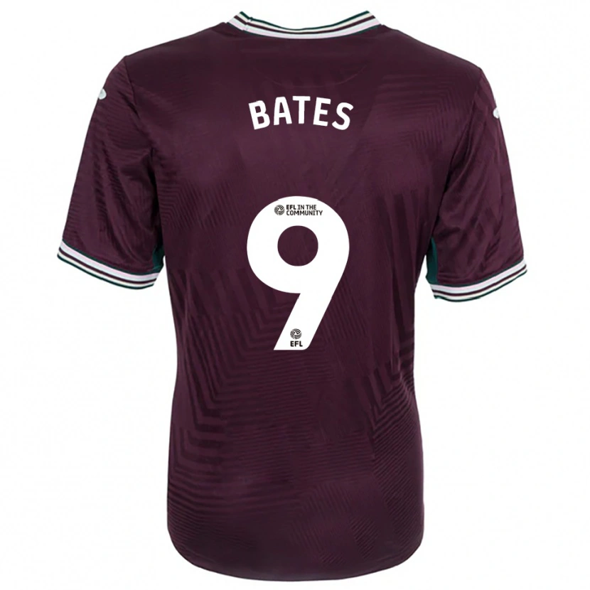 Danxen Mulher Camisola Morgan Bates #9 Ferrugem Vermelho Branco Alternativa 2025/26 Camisa
