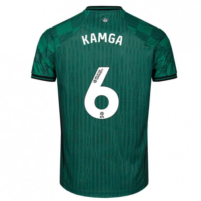 Danxen Mulher Camisola Ian Kamga #6 Verde Preto Alternativa 2025/26 Camisa