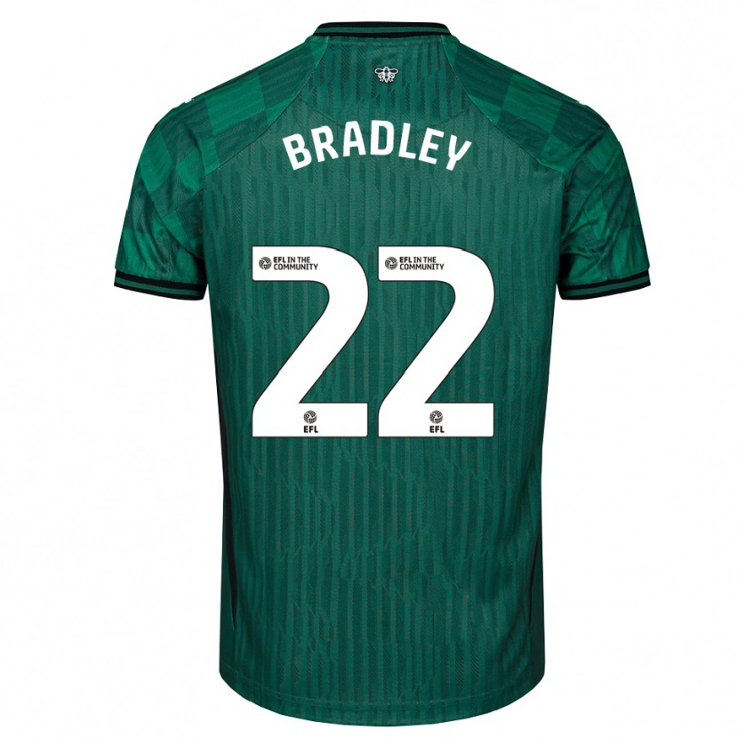 Danxen Mulher Camisola Jade Bradley #22 Verde Preto Alternativa 2025/26 Camisa