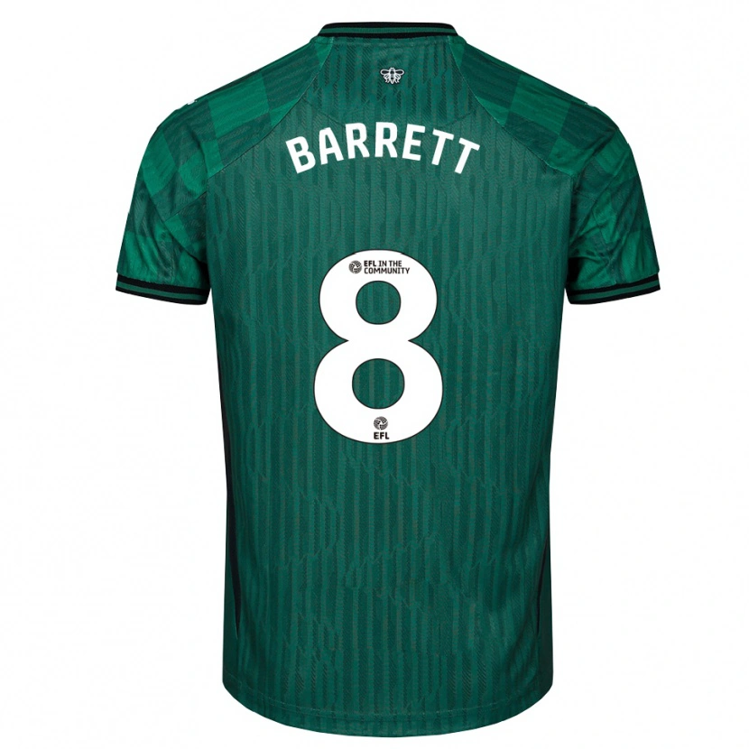Danxen Mulher Camisola Hayden Barrett #8 Verde Preto Alternativa 2025/26 Camisa