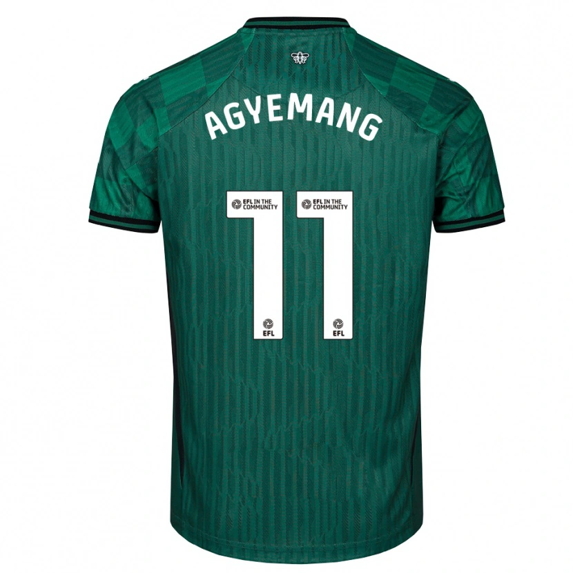 Danxen Mulher Camisola Michelle Agyemang #11 Verde Preto Alternativa 2025/26 Camisa