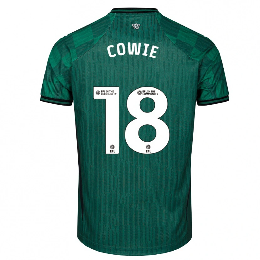 Danxen Mulher Camisola Tony Cowie #18 Verde Preto Alternativa 2025/26 Camisa