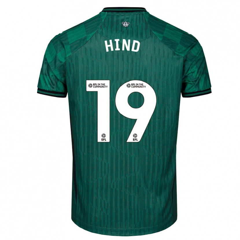 Danxen Mulher Camisola Daisy Hind #19 Verde Preto Alternativa 2025/26 Camisa