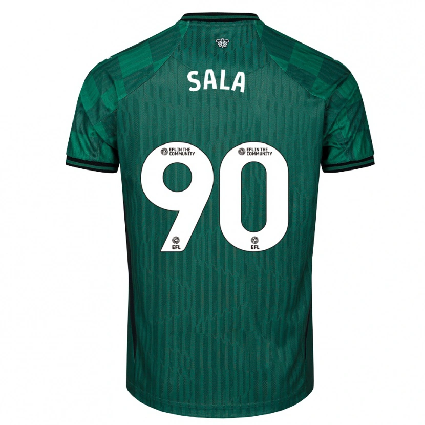 Danxen Mulher Camisola Joel Sala #90 Verde Preto Alternativa 2025/26 Camisa
