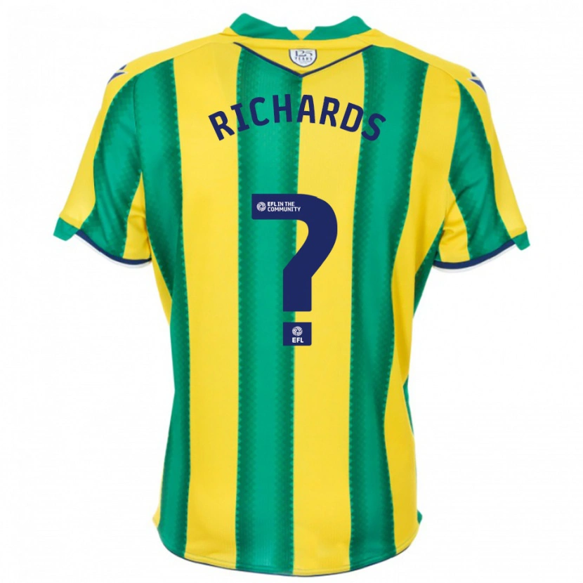 Danxen Mulher Camisola Matt Richards #0 Amarelo Verde Alternativa 2025/26 Camisa