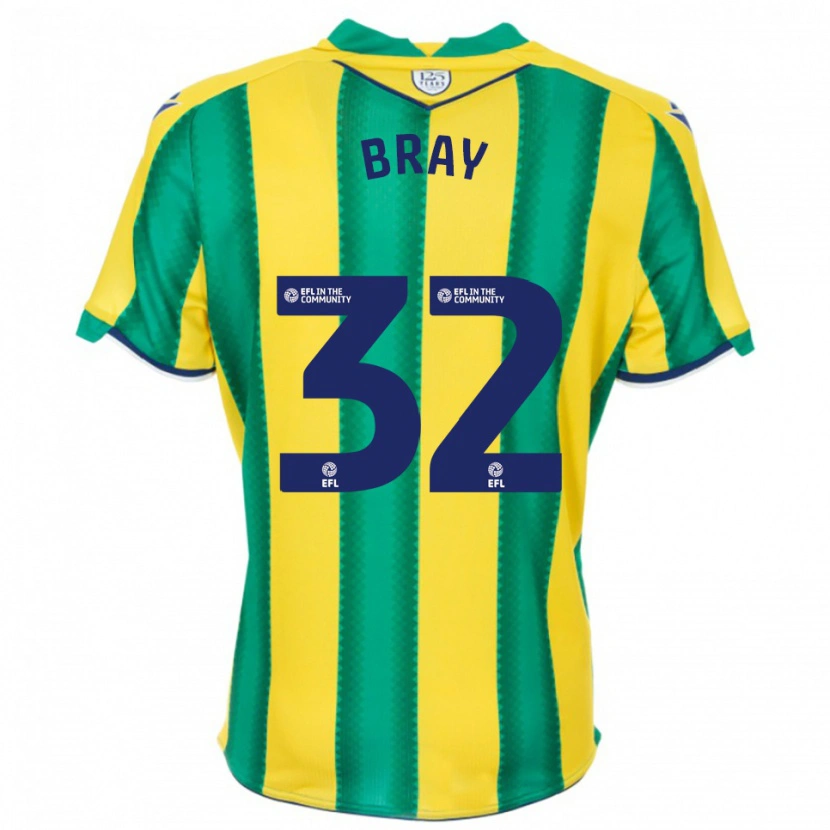 Danxen Mulher Camisola Jack Bray #32 Amarelo Verde Alternativa 2025/26 Camisa