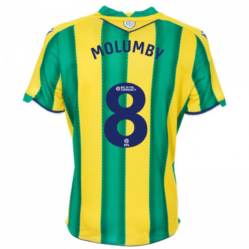 Danxen Mulher Camisola Jayson Molumby #8 Amarelo Verde Alternativa 2025/26 Camisa