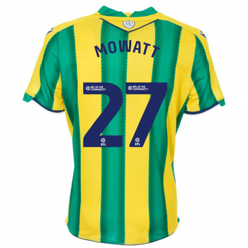 Danxen Mulher Camisola Alex Mowatt #27 Amarelo Verde Alternativa 2025/26 Camisa