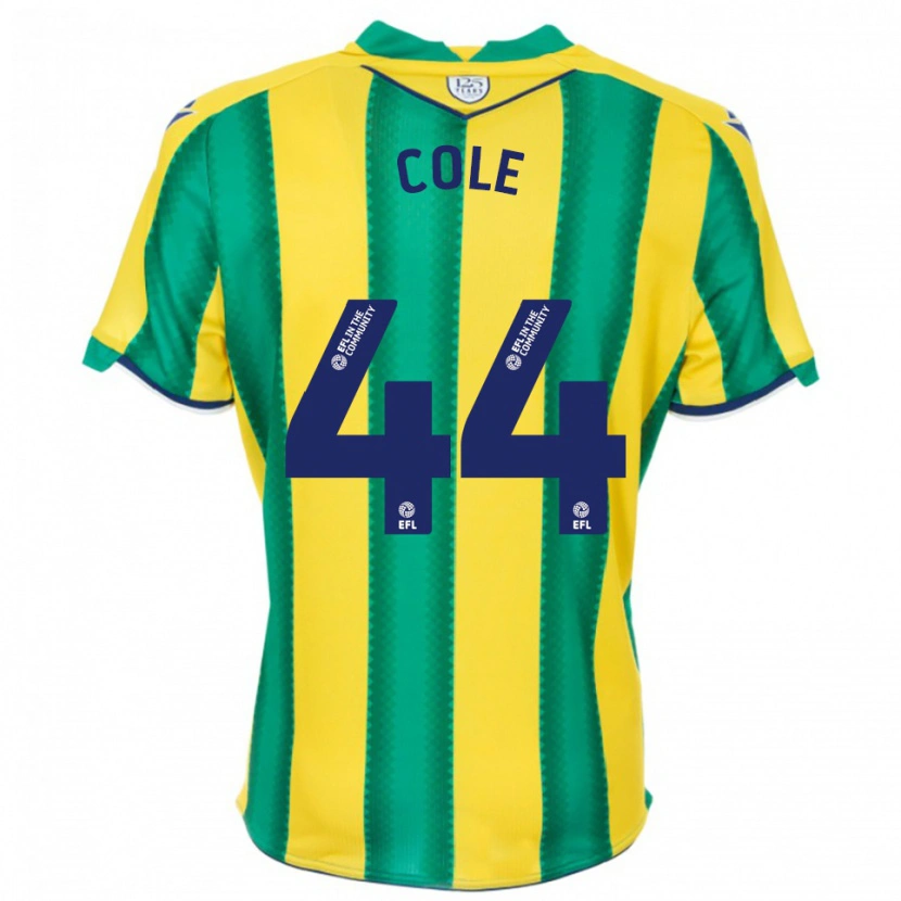 Danxen Mulher Camisola Devante Cole #44 Amarelo Verde Alternativa 2025/26 Camisa