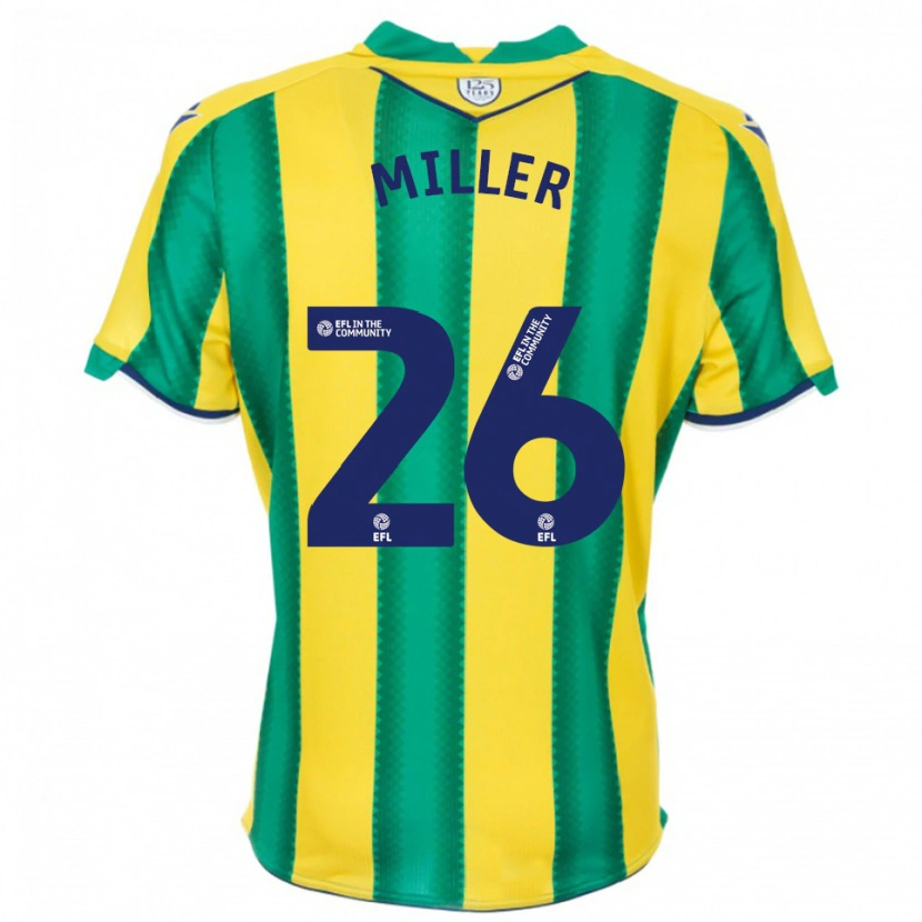 Danxen Mulher Camisola Nna Miller #26 Amarelo Verde Alternativa 2025/26 Camisa