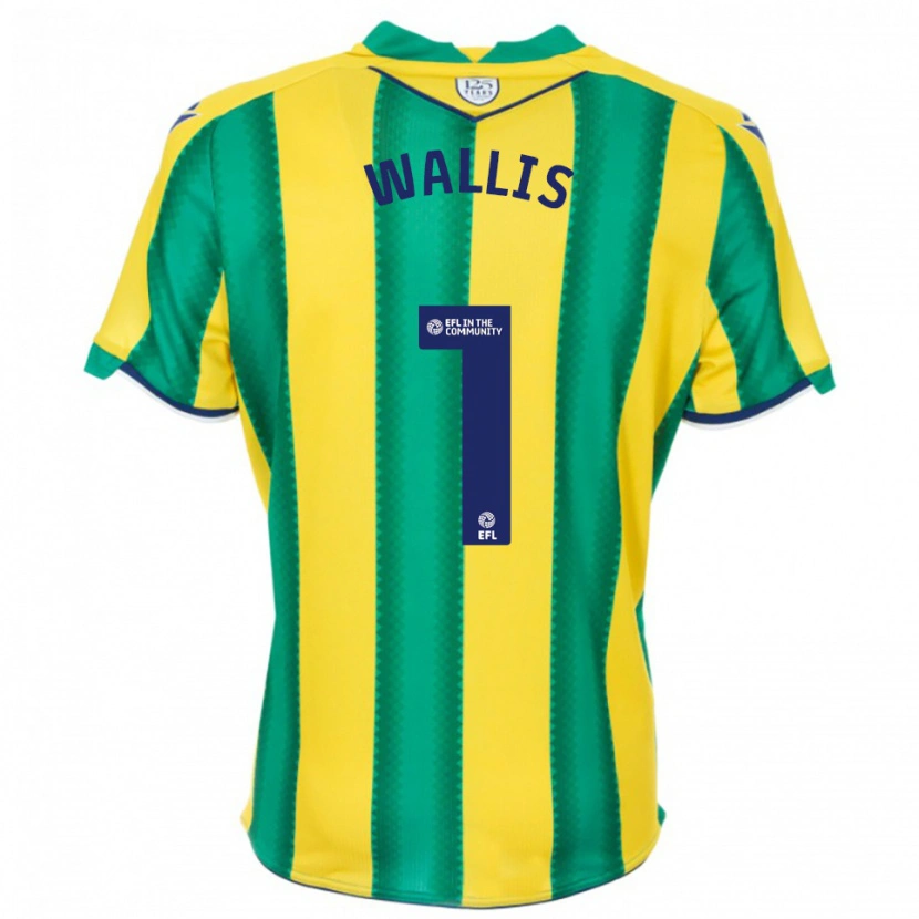 Danxen Mulher Camisola Joe Wallis #1 Amarelo Verde Alternativa 2025/26 Camisa