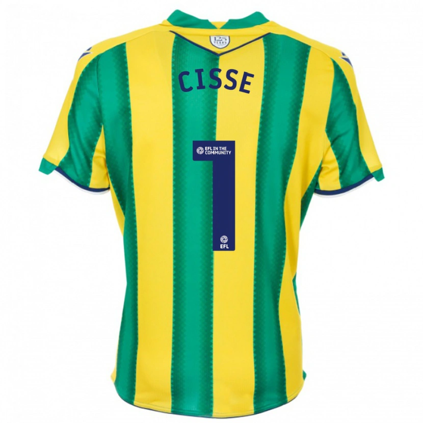 Danxen Mulher Camisola Ben Cisse #1 Amarelo Verde Alternativa 2025/26 Camisa