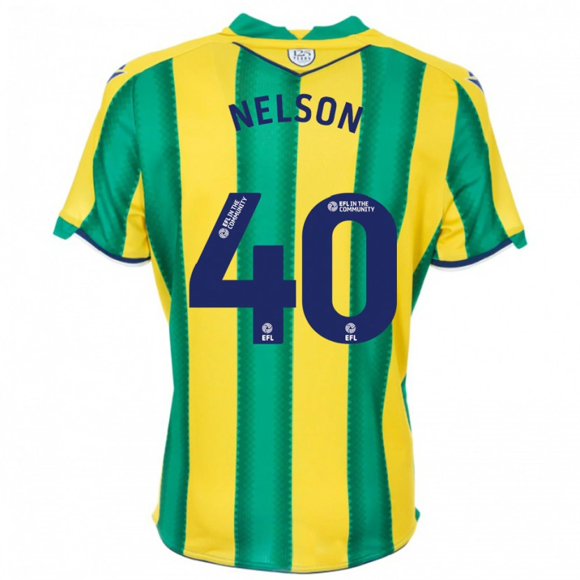 Danxen Mulher Camisola Deago Nelson #40 Amarelo Verde Alternativa 2025/26 Camisa