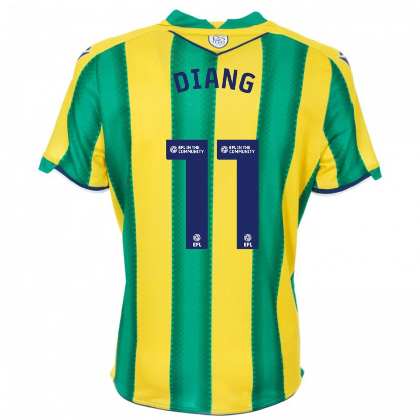 Danxen Mulher Camisola Grady Diangana #11 Amarelo Verde Alternativa 2025/26 Camisa