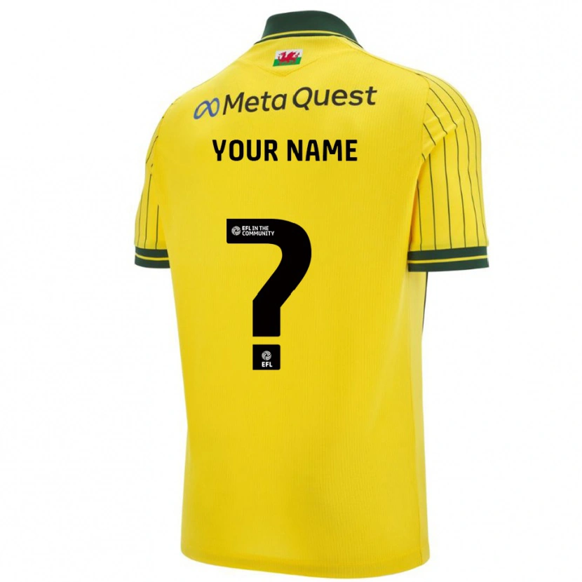 Danxen Mulher Camisola Seu Nome #0 Amarelo Verde Alternativa 2025/26 Camisa
