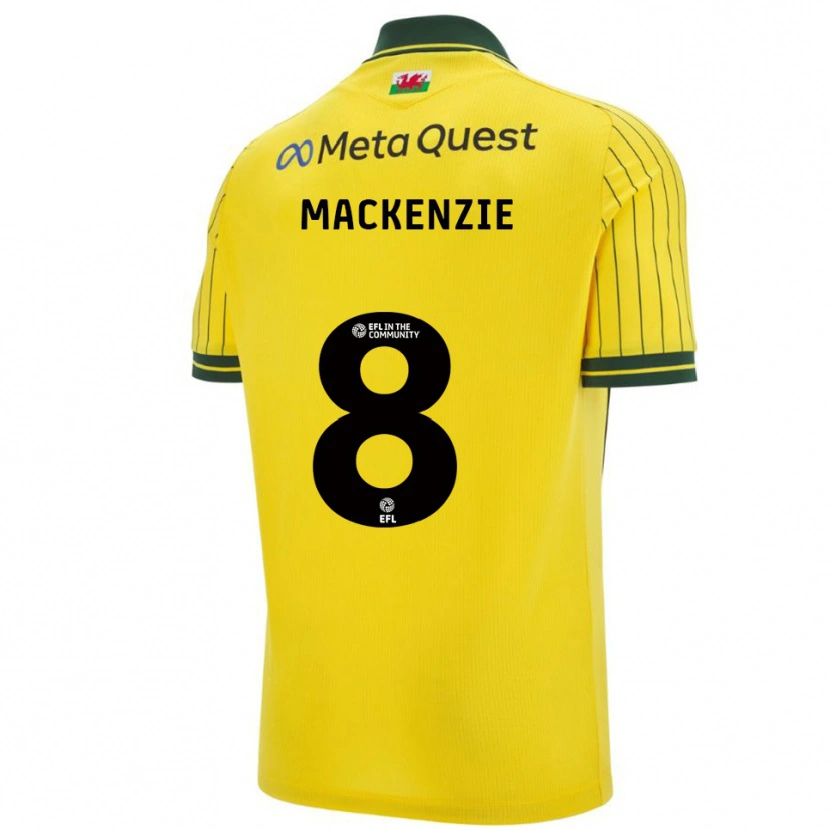Danxen Mulher Camisola Libby Mackenzie #8 Amarelo Verde Alternativa 2025/26 Camisa