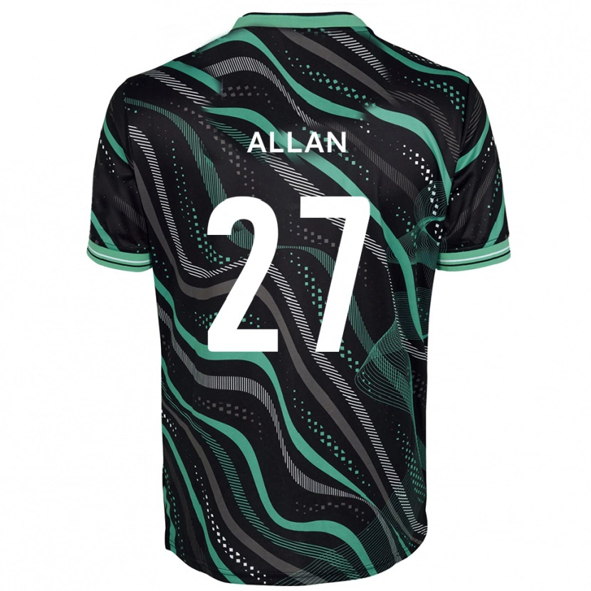 Danxen Mulher Camisola Jake Allan #27 Preto Verde Alternativa 2025/26 Camisa